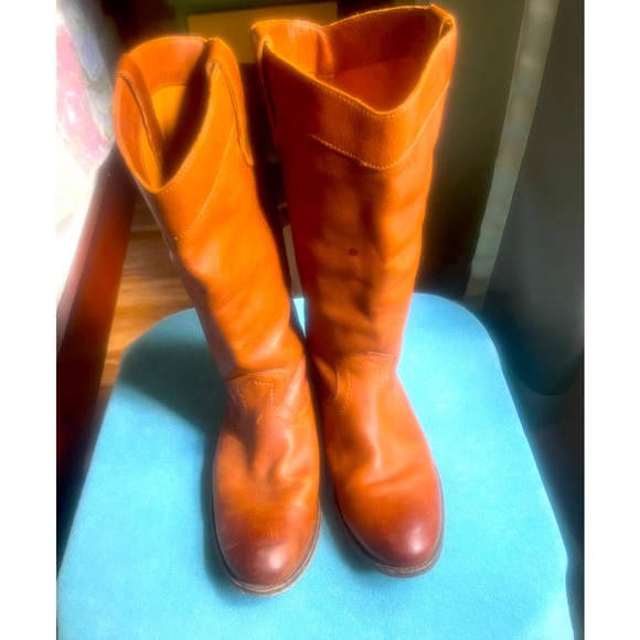 Frye Shoes - Frye Melissa  leather riding boots, cognac, size 8